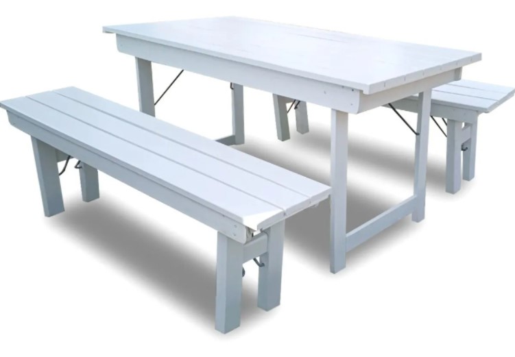 Mesa Arandu 75x75 + 2 Sillas plegable Amsterdam