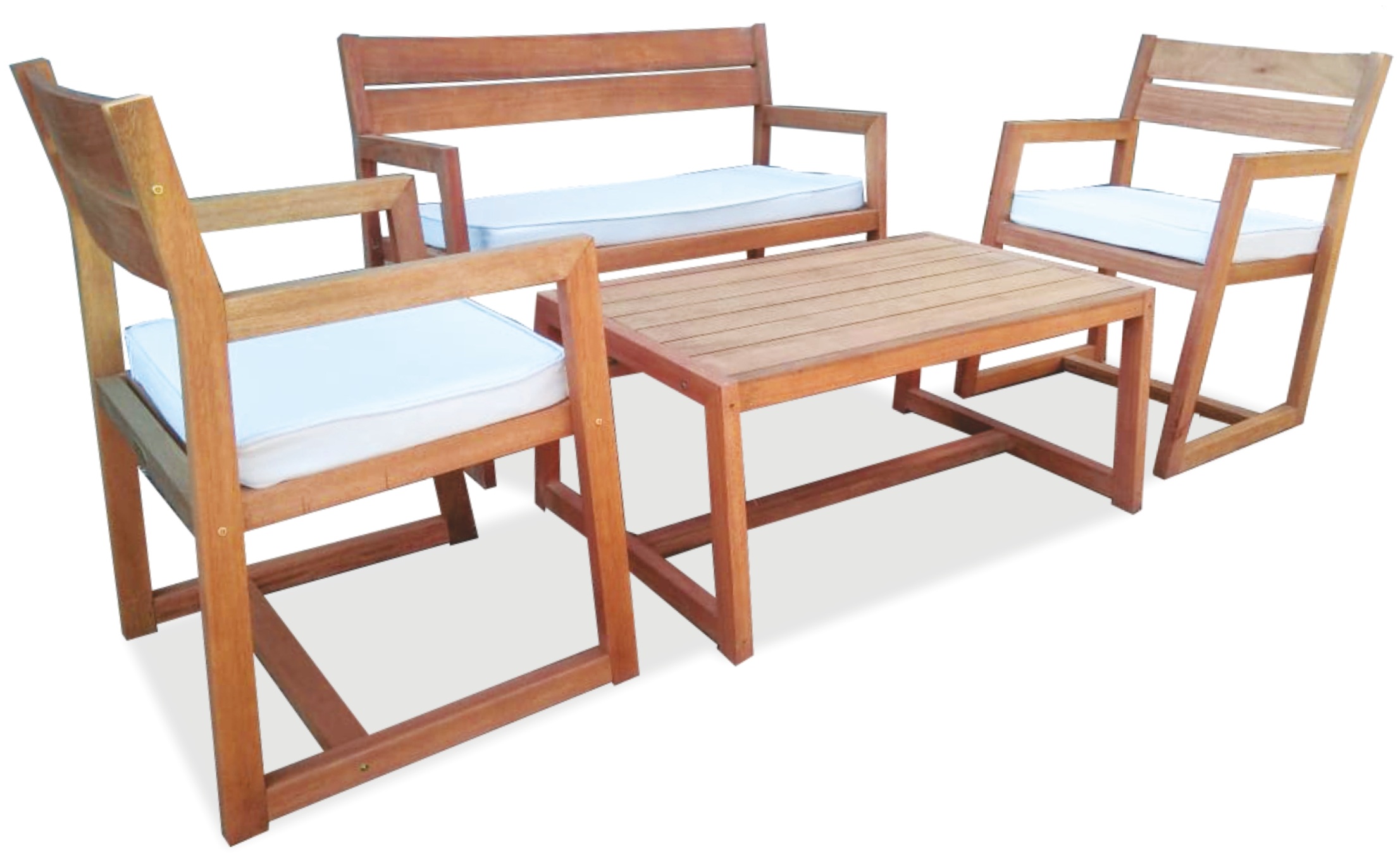 Set Living Trento - Jardin De Madera Uso Exterior Interior