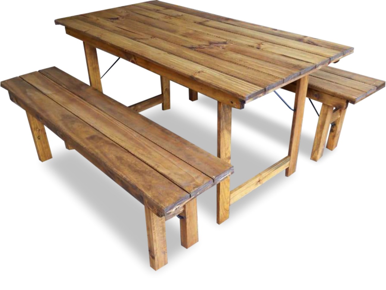 Mesa Arandu 75x75 + 2 Sillas plegable Amsterdam