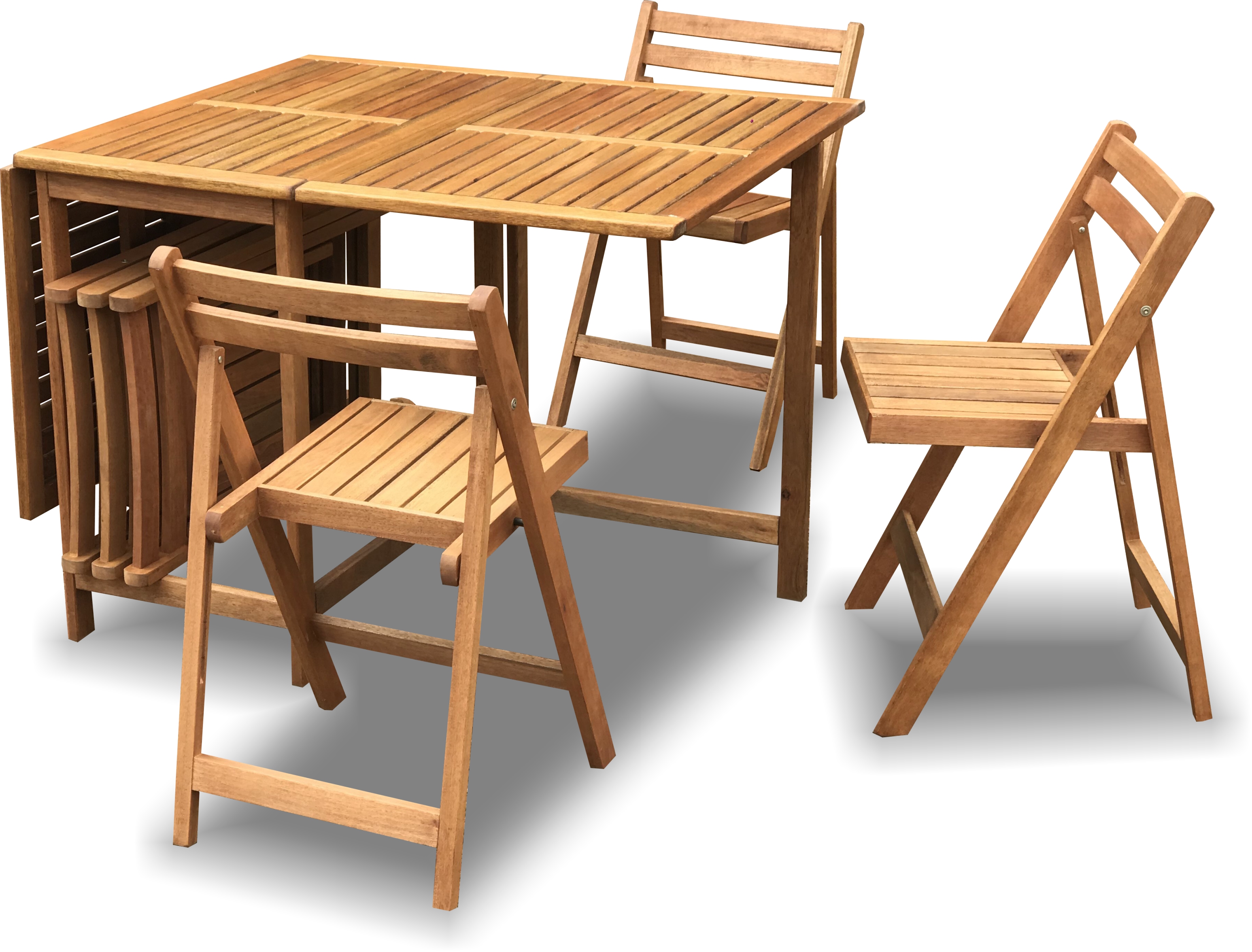 Mesa Libro 1.20x0.90x0.78 +4 sillas plegables