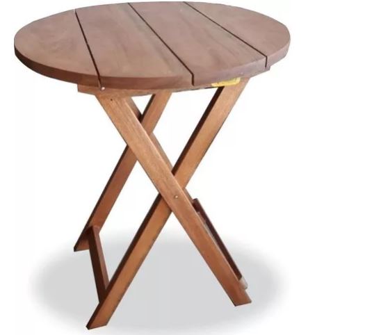 Mesa de madera redonda 0.60 mts
